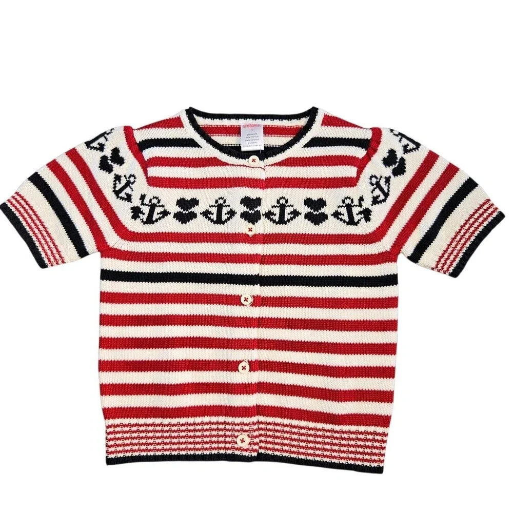 Gymboree Bon Voyage Set Girls Size 5 Skirt Sweater Top Red White Blue 2006 NWT